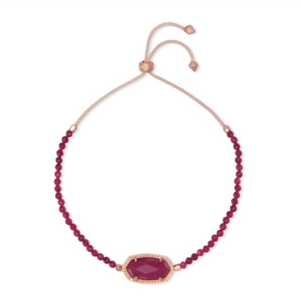 Kendra Scott Elaina beaded bracelet in maroon jade